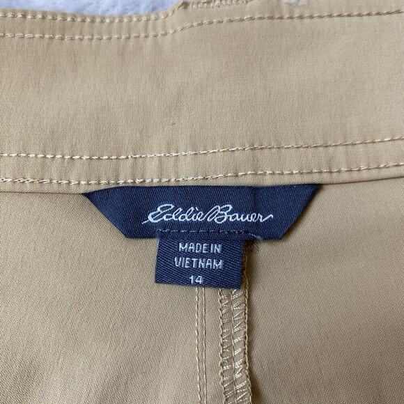 Eddie Bauer Cargo Shorts Women Size‎ 12 14 Khaki Camping Hiking Athletic NWT - Picture 5 of 16